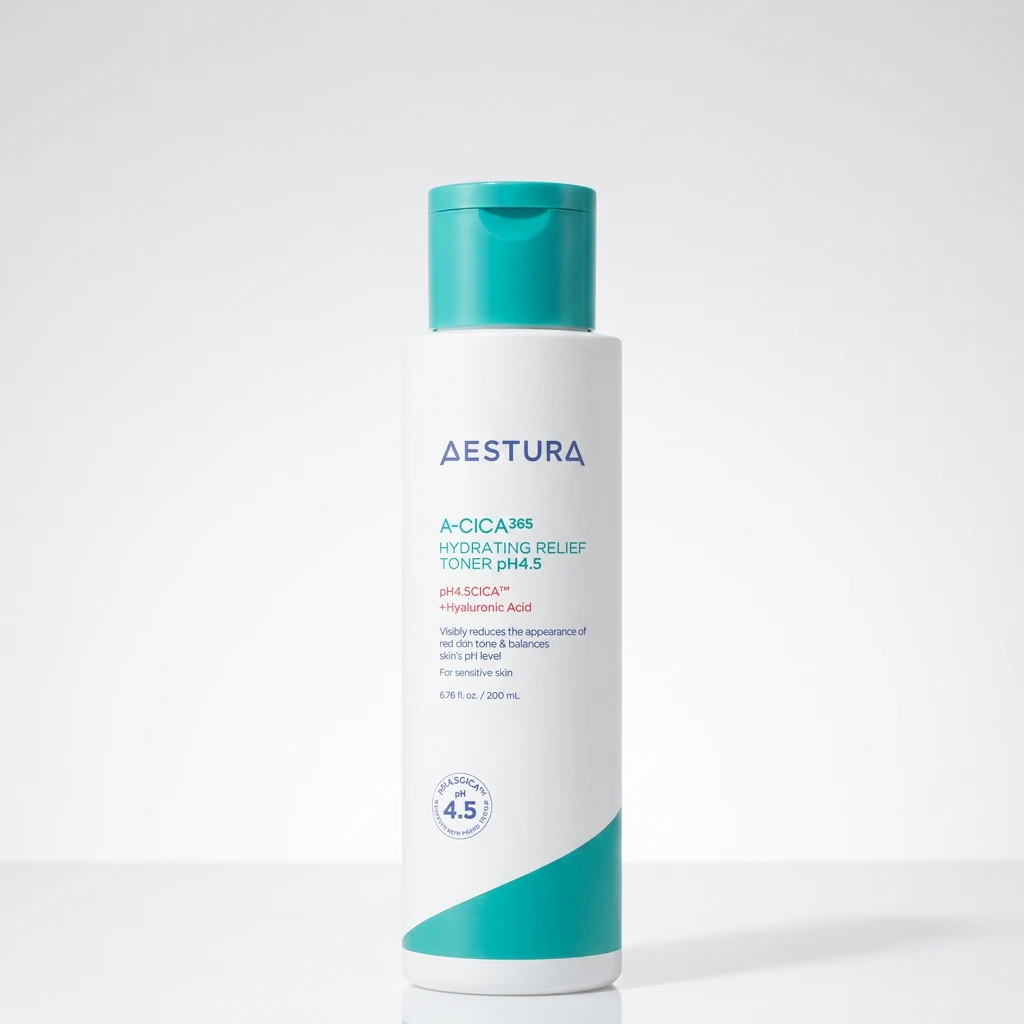 AESTURA A-Cica Moisture Toner 25ml on a clean white studio backdrop