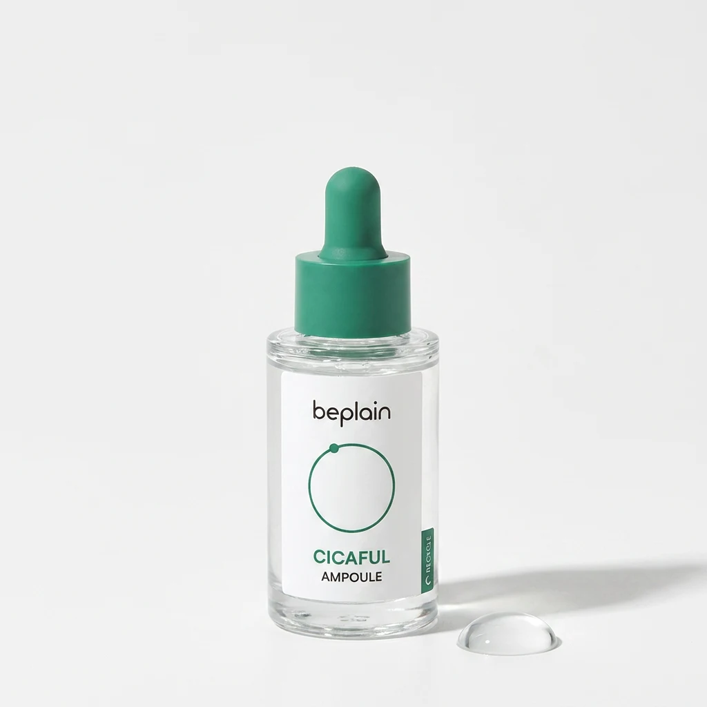 beplain Cicaful Ampoule 30ml on a clean white studio backdrop