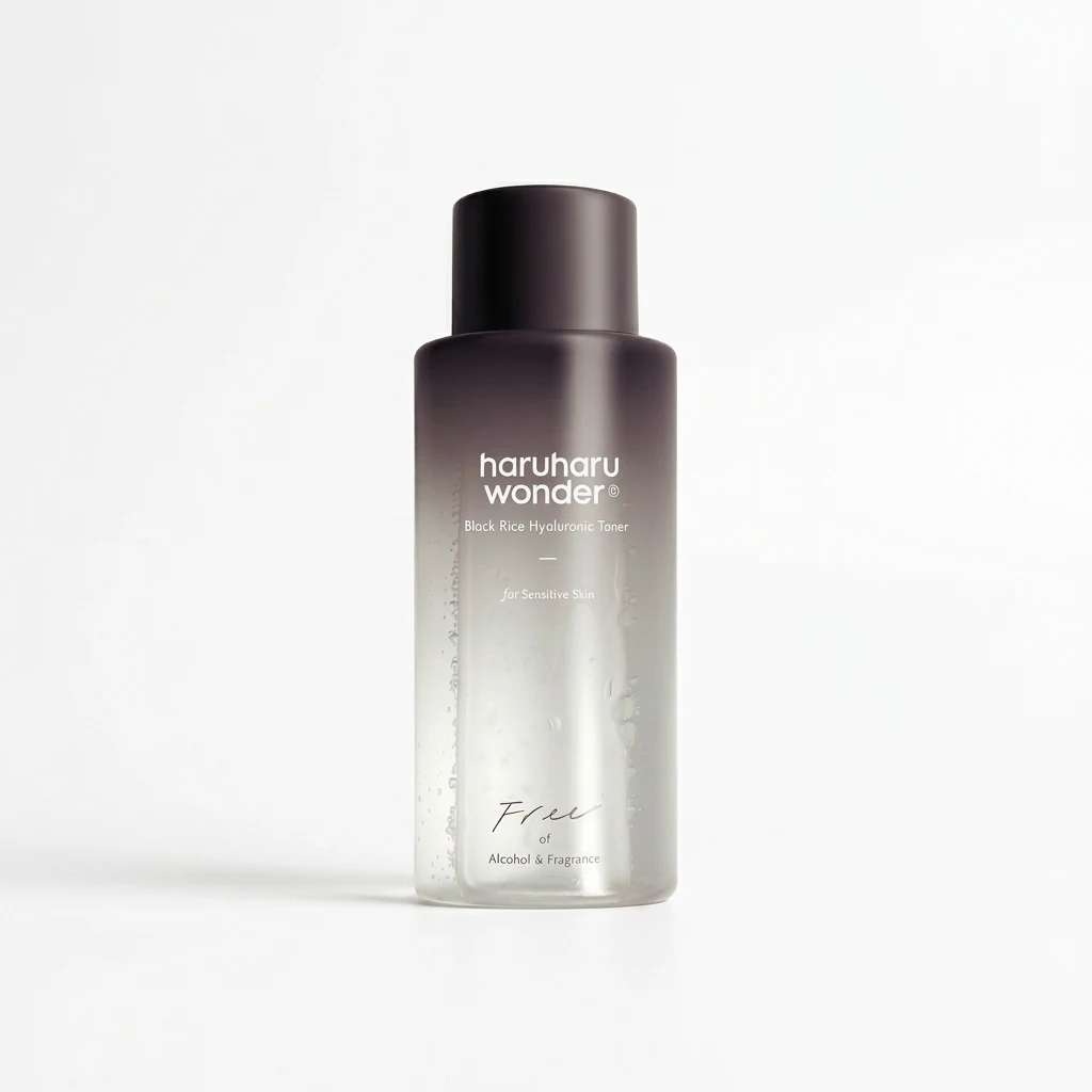HARUHARU WONDER Black Rice Hyaluronic Toner 150ml bottle on a clean white studio backdrop