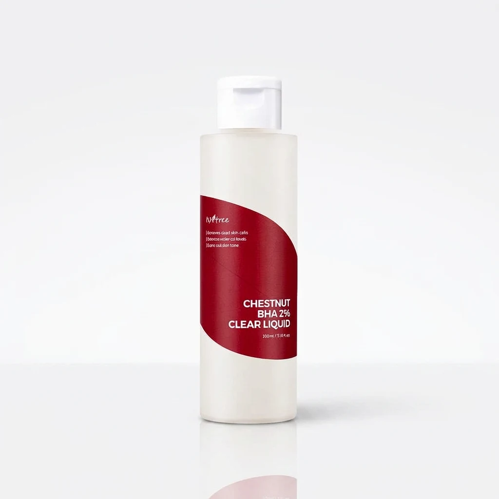 ISNTREE Chestnut BHA 2% Clear Liquid 100ml on a clean white studio backdrop