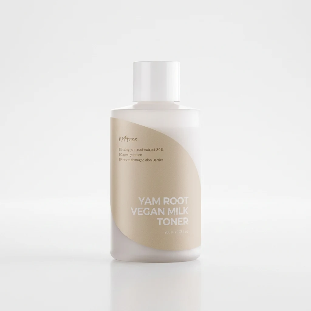 ISNTREE Yam Root Vegan Milk Toner 200ml on a clean white studio backdrop