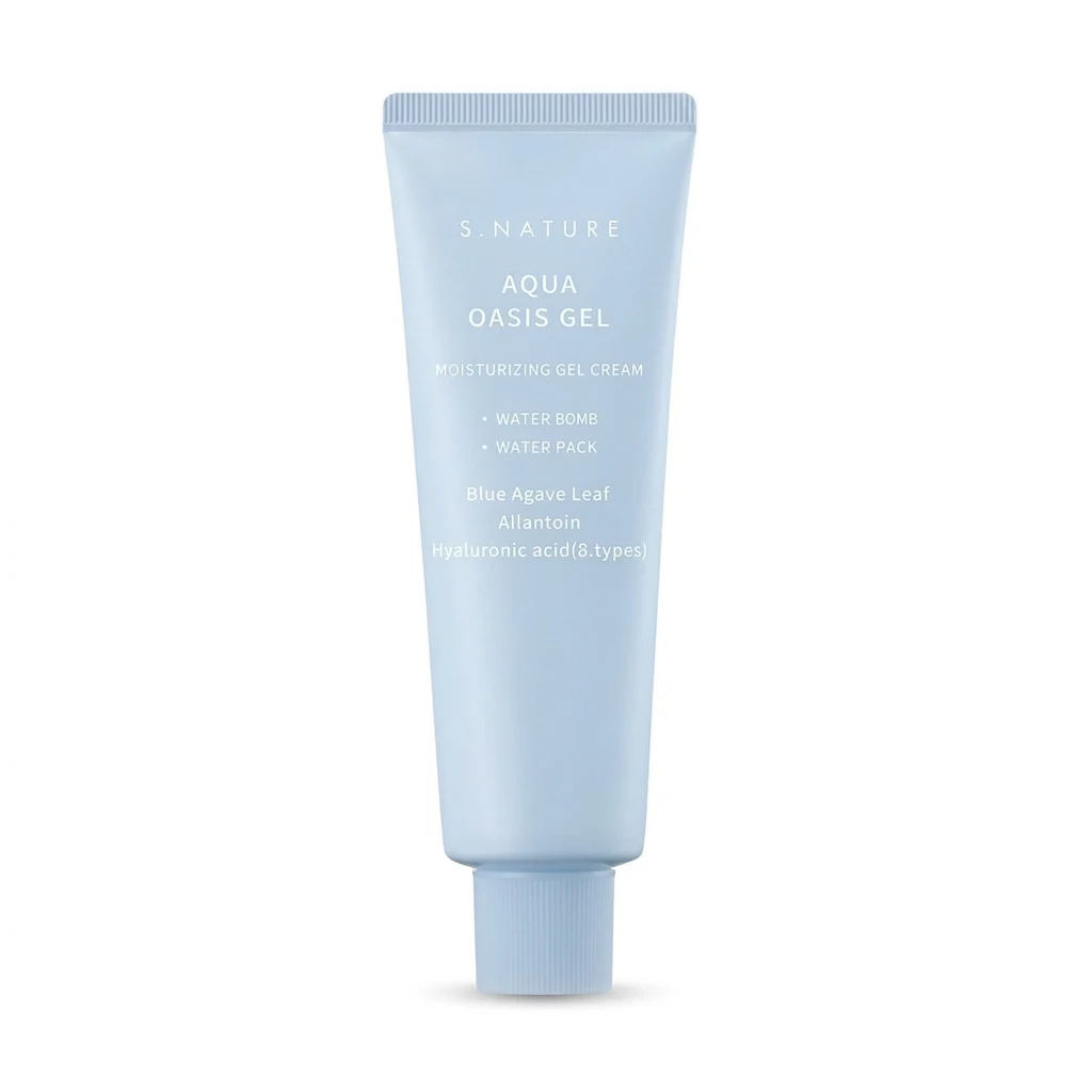S.NATURE Aqua Oasis Moisturizing Gel on a clean white studio backdrop