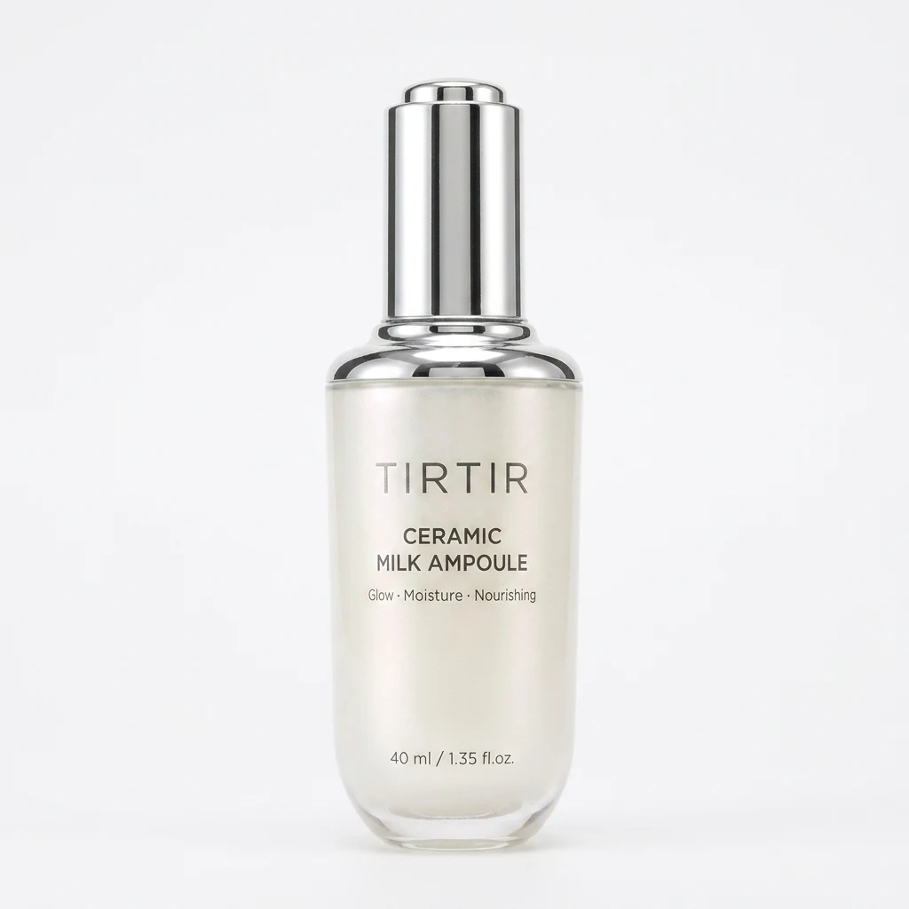 TIRTIR Ceramic Milk Ampoule 40ml on a clean white studio backdrop